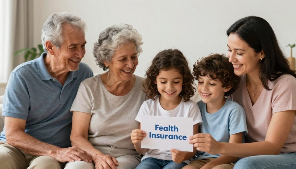 Família brasileira feliz representando plano de saúde Porto Seguro familiar